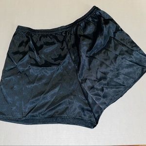 Vintage elastic pajama shorts size large black